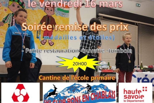 Soirée remise des prix - Vendredi 16 Mars 2018