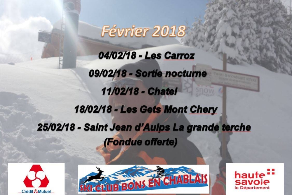 Sortie du mois de Février 2018