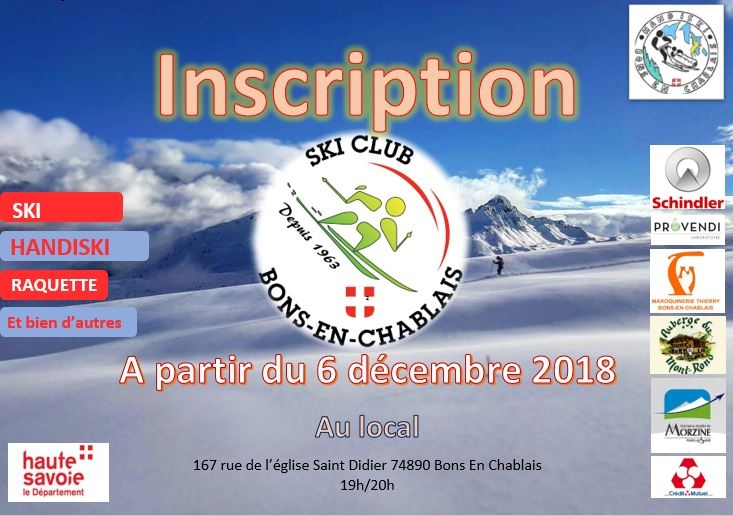 inscription au ski club