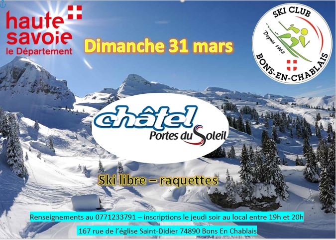 Sortie à Chatel