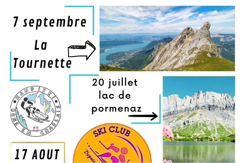 Calendrier des sorties estivales