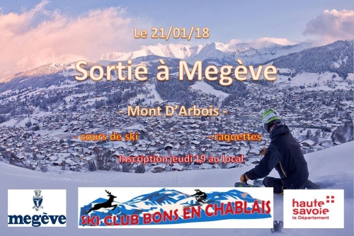 Sortie Megève - Mont d'Arbois - 21 Janvier 2018