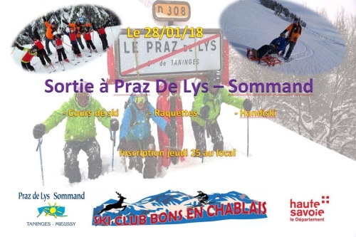 Sortie Praz de Lys - Sommand - Dimanche 28 Janvier 2018