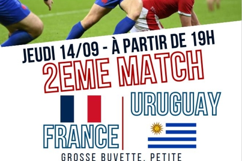 France Uruguay jeudi 14 septembre
